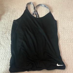 Nike workout tank top in size medium color black